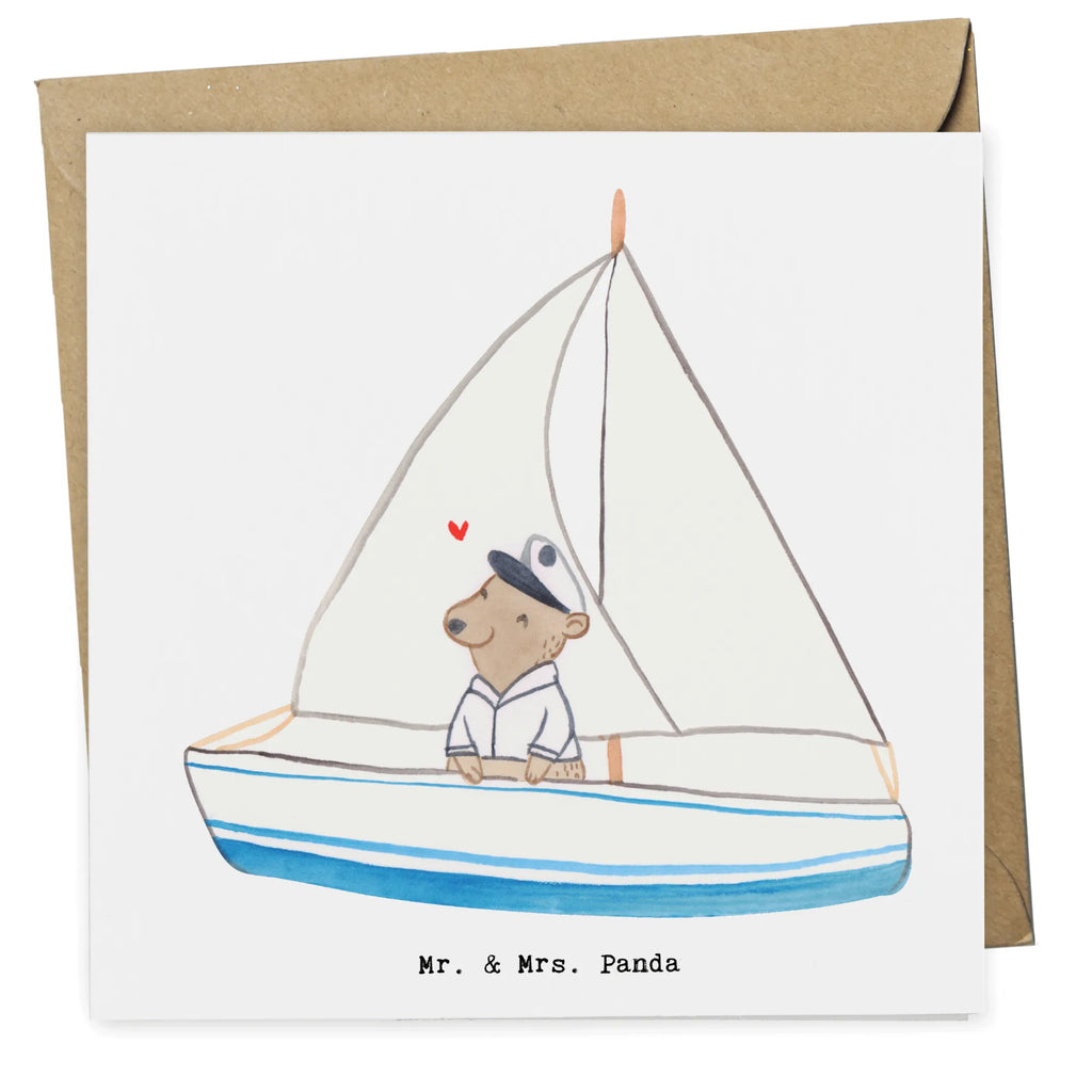 Deluxe Karte Bär Segeln Hochwertige Grußkarte, Hochwertige Klappkarte, Klappkarte, Grußkarte, Glückwunschkarte, Geburtstagskarte, Karte, Hochzeitskarte, Einladungskarte, Geschenk, Sport, Sportart, Hobby, Schenken, Danke, Dankeschön, Auszeichnung, Gewinn, Sportler, Yachtclub, Segelschule, Segelboot, Segeltörn, segeln