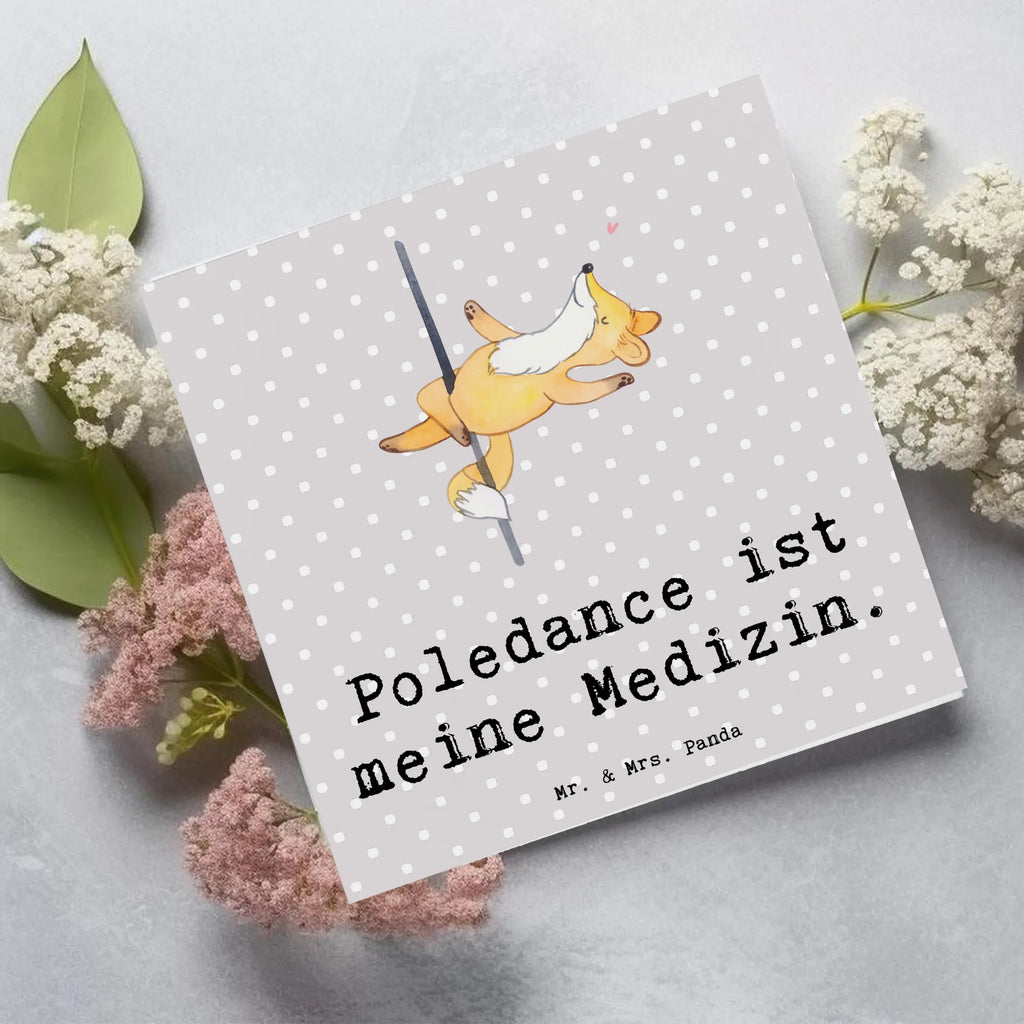 Deluxe Card Fox Pole Dance Klappkarte, Hochzeitskarte, Glückwunschkarte, Hochwertige Klappkarte, Einladungskarte, Karte, Grußkarte, Hochwertige Grußkarte, Geburtstagskarte, Geschenk, Sport, Sportart, Hobby, Schenken, Danke, Dankeschön, Auszeichnung, Gewinn, Sportler, Pole Dance, Tanzen, Tanz