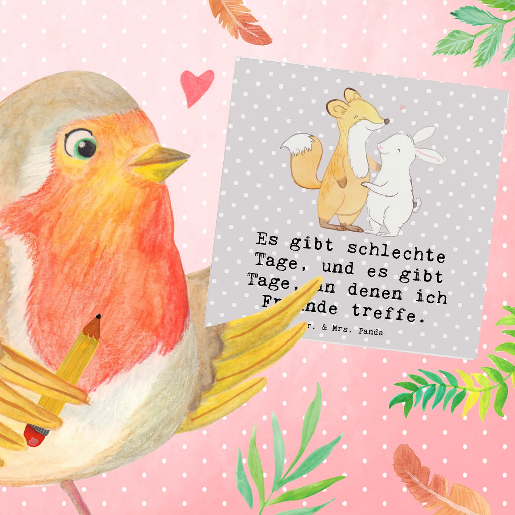 Deluxe Karte Fuchs Hase Freunde treffen Einladungskarte, Karte, Hochwertige Klappkarte, Hochzeitskarte, Glückwunschkarte, Geburtstagskarte, Hochwertige Grußkarte, Klappkarte, Grußkarte, Geschenk, Sport, Sportart, Hobby, Schenken, Danke, Dankeschön, Auszeichnung, Gewinn, Sportler, Freunde treffen