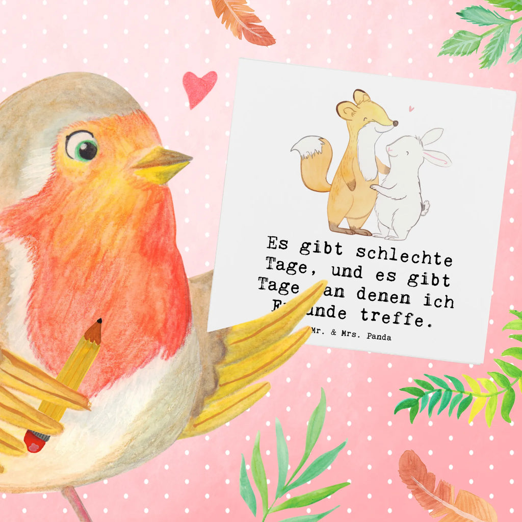 Deluxe Karte Fuchs Hase Freunde treffen Einladungskarte, Karte, Hochwertige Klappkarte, Hochzeitskarte, Glückwunschkarte, Geburtstagskarte, Hochwertige Grußkarte, Klappkarte, Grußkarte, Geschenk, Sport, Sportart, Hobby, Schenken, Danke, Dankeschön, Auszeichnung, Gewinn, Sportler, Freunde treffen