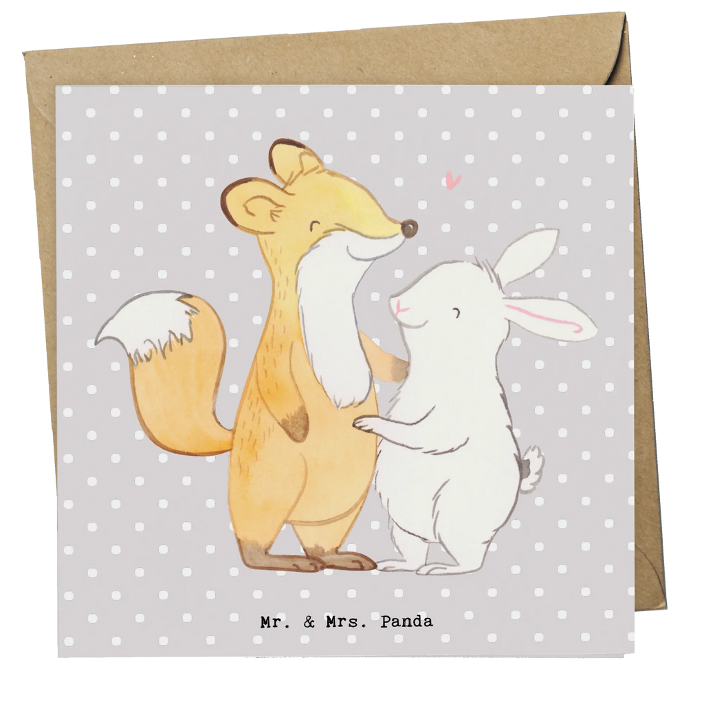 Deluxe Karte Fuchs Hase Freunde treffen Einladungskarte, Karte, Hochwertige Klappkarte, Hochzeitskarte, Glückwunschkarte, Geburtstagskarte, Hochwertige Grußkarte, Klappkarte, Grußkarte, Geschenk, Sport, Sportart, Hobby, Schenken, Danke, Dankeschön, Auszeichnung, Gewinn, Sportler, Freunde treffen