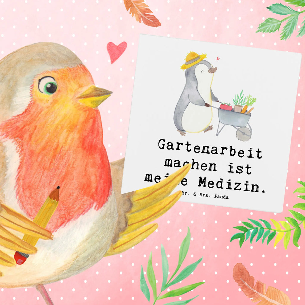 Deluxe Card penguin gardening Hochwertige Grußkarte, Karte, Hochwertige Klappkarte, Glückwunschkarte, Klappkarte, Grußkarte, Hochzeitskarte, Geburtstagskarte, Einladungskarte, Geschenk, Sport, Sportart, Hobby, Schenken, Danke, Dankeschön, Auszeichnung, Gewinn, Sportler, Gartenarbeit, Gartenpflege, Gärtnern, Urban gardening