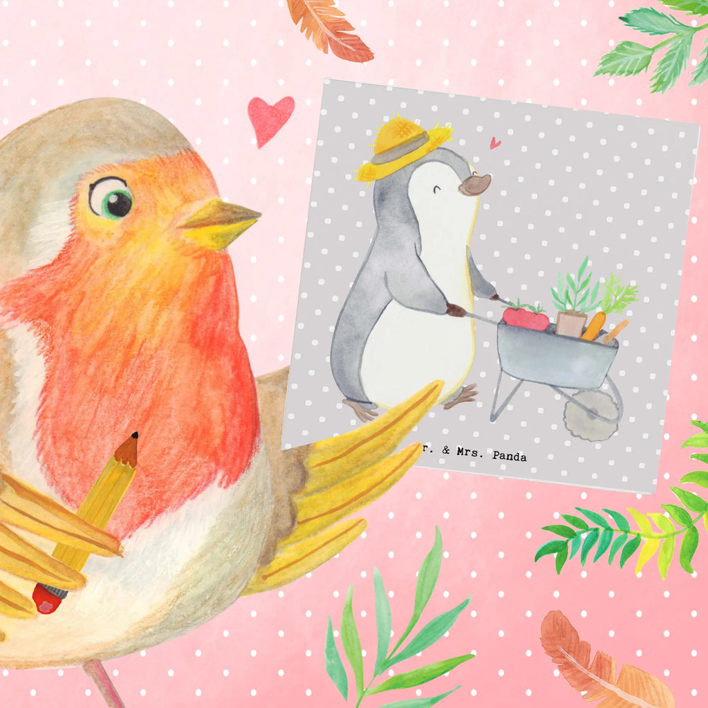 Deluxe Card penguin gardening Hochwertige Grußkarte, Karte, Hochwertige Klappkarte, Glückwunschkarte, Klappkarte, Grußkarte, Hochzeitskarte, Geburtstagskarte, Einladungskarte, Geschenk, Sport, Sportart, Hobby, Schenken, Danke, Dankeschön, Auszeichnung, Gewinn, Sportler, Gartenarbeit, Gartenpflege, Gärtnern, Urban gardening