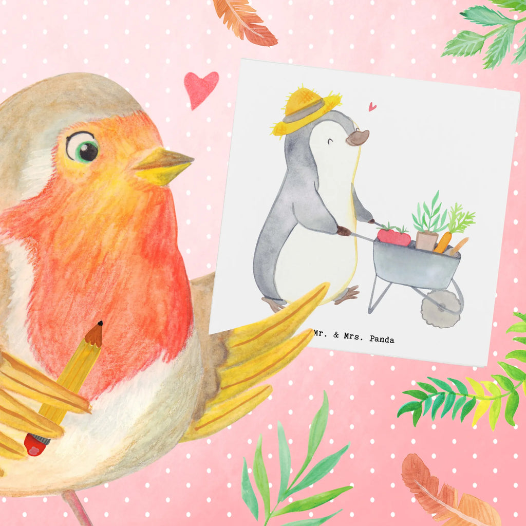 Deluxe Card penguin gardening Hochwertige Grußkarte, Karte, Hochwertige Klappkarte, Glückwunschkarte, Klappkarte, Grußkarte, Hochzeitskarte, Geburtstagskarte, Einladungskarte, Geschenk, Sport, Sportart, Hobby, Schenken, Danke, Dankeschön, Auszeichnung, Gewinn, Sportler, Gartenarbeit, Gartenpflege, Gärtnern, Urban gardening