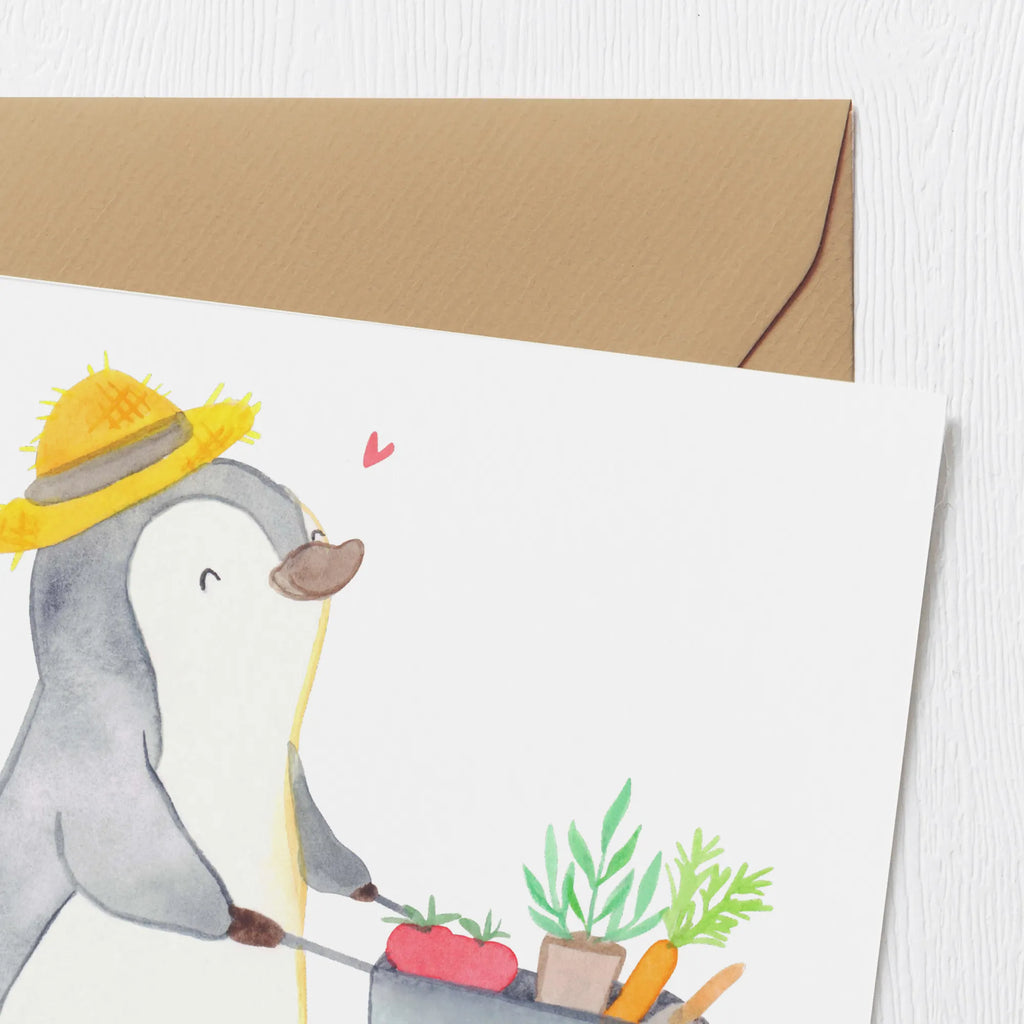 Deluxe Card penguin gardening Hochwertige Grußkarte, Karte, Hochwertige Klappkarte, Glückwunschkarte, Klappkarte, Grußkarte, Hochzeitskarte, Geburtstagskarte, Einladungskarte, Geschenk, Sport, Sportart, Hobby, Schenken, Danke, Dankeschön, Auszeichnung, Gewinn, Sportler, Gartenarbeit, Gartenpflege, Gärtnern, Urban gardening