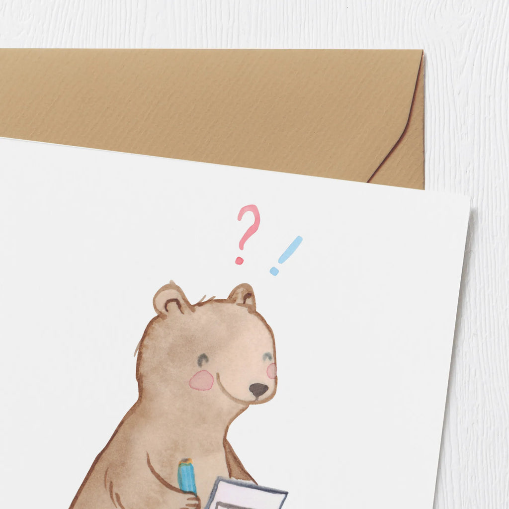 Deluxe Karte Bär Rätsel lösen Karte, Einladungskarte, Glückwunschkarte, Klappkarte, Hochwertige Klappkarte, Hochwertige Grußkarte, Geburtstagskarte, Grußkarte, Hochzeitskarte, Geschenk, Sport, Sportart, Hobby, Schenken, Danke, Dankeschön, Auszeichnung, Gewinn, Sportler, Gedächtnissport, Kreuzworträtsel lösen, Gedächtnistraining, Rätsel lösen, Knobeln