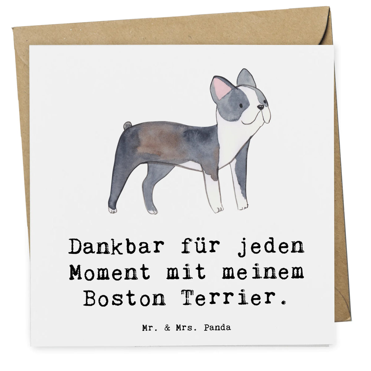 Deluxe Card Boston Terrier Moment gift, animal lover, giving, dog breed, purebred dog, dog owner, puppy