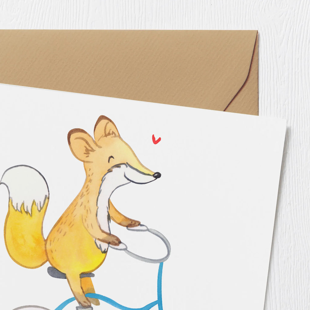 Deluxe Karte Fuchs Fahrrad fahren Hochzeitskarte, Grußkarte, Einladungskarte, Hochwertige Klappkarte, Karte, Glückwunschkarte, Klappkarte, Geburtstagskarte, Hochwertige Grußkarte, Geschenk, Sport, Sportart, Hobby, Schenken, Danke, Dankeschön, Auszeichnung, Gewinn, Sportler, Radeln, Radsport, Trekking, Mountainbiking, Fahrrad fahren