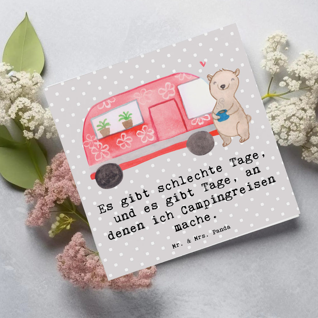 Deluxe Karte Bär Camper Hochwertige Klappkarte, Karte, Hochzeitskarte, Klappkarte, Hochwertige Grußkarte, Geburtstagskarte, Grußkarte, Glückwunschkarte, Einladungskarte, Geschenk, Sport, Sportart, Hobby, Schenken, Danke, Dankeschön, Auszeichnung, Gewinn, Sportler, Roadtrip, Campen, Wohnmobil, Campingplatz, Camper, Urlaub, Zelten