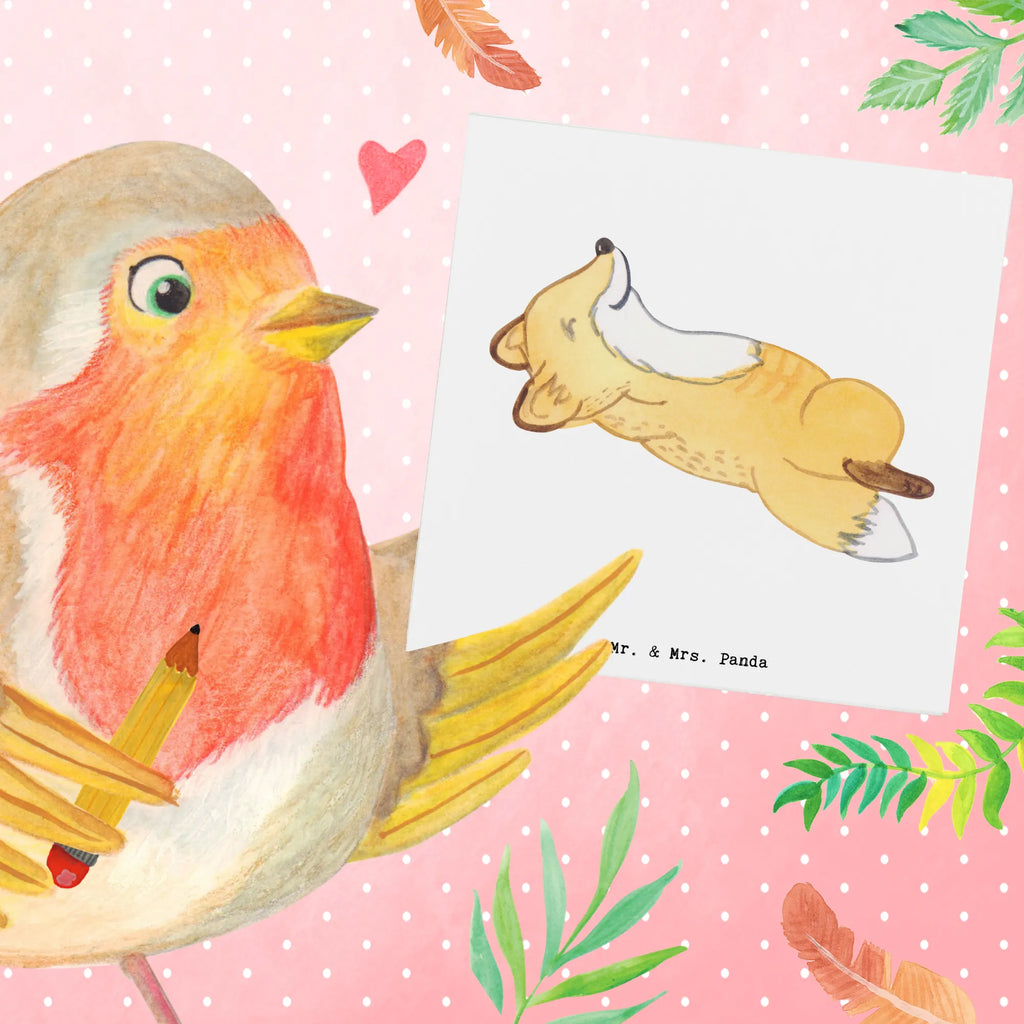 Deluxe Card Fox crunches Grußkarte, Einladungskarte, Hochwertige Klappkarte, Karte, Geburtstagskarte, Hochzeitskarte, Hochwertige Grußkarte, Glückwunschkarte, Klappkarte, Geschenk, Sport, Sportart, Hobby, Schenken, Danke, Dankeschön, Auszeichnung, Gewinn, Sportler, Bauchpressen, Fitnessstudio, Fitness, Crunches