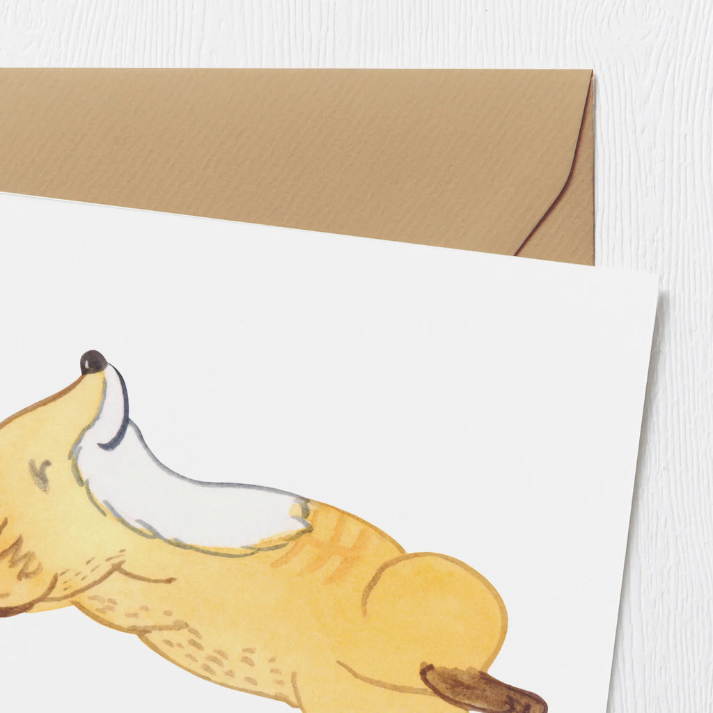 Deluxe Card Fox crunches Grußkarte, Einladungskarte, Hochwertige Klappkarte, Karte, Geburtstagskarte, Hochzeitskarte, Hochwertige Grußkarte, Glückwunschkarte, Klappkarte, Geschenk, Sport, Sportart, Hobby, Schenken, Danke, Dankeschön, Auszeichnung, Gewinn, Sportler, Bauchpressen, Fitnessstudio, Fitness, Crunches