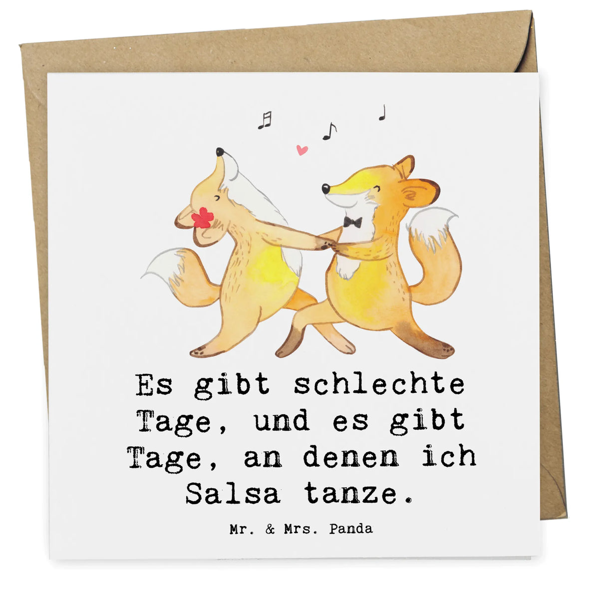 Deluxe Karte Füchse Salsa tanzen Glückwunschkarte, faltkarte, doppelkarte, Klappkarte, anlasskarte, Grußkarte, Sportart, Hobby, Danke, Dankeschön, Geschenk, Auszeichnung, Gewinn, Sportler, Schenken, Sport, Tanzschule, Tanzen, Salsa Tanzen, Tanzkurs