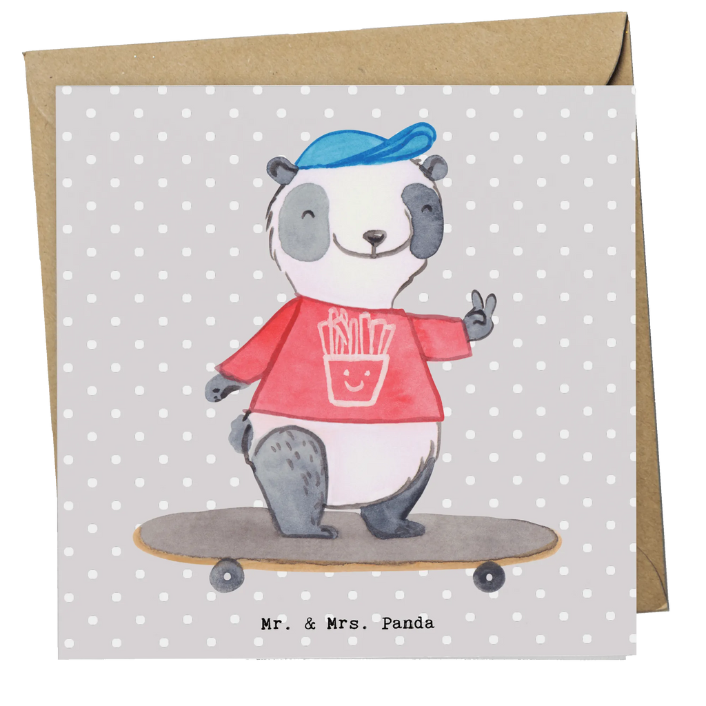 Deluxe Karte Panda Longboard fahren Karte, Geburtstagskarte, Hochzeitskarte, Einladungskarte, Grußkarte, Glückwunschkarte, Hochwertige Grußkarte, Hochwertige Klappkarte, Klappkarte, Geschenk, Sport, Sportart, Hobby, Schenken, Danke, Dankeschön, Auszeichnung, Gewinn, Sportler, Skaten, Longboard fahren