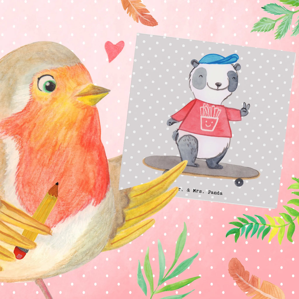 Deluxe Karte Panda Longboard fahren Karte, Geburtstagskarte, Hochzeitskarte, Einladungskarte, Grußkarte, Glückwunschkarte, Hochwertige Grußkarte, Hochwertige Klappkarte, Klappkarte, Geschenk, Sport, Sportart, Hobby, Schenken, Danke, Dankeschön, Auszeichnung, Gewinn, Sportler, Skaten, Longboard fahren