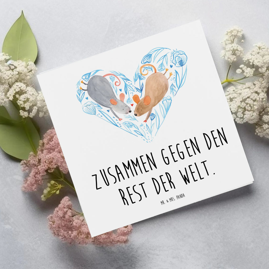 Deluxe Karte Hochzeit Mäuse Herz Klappkarte, Karte, Geburtstagskarte, Hochwertige Grußkarte, Hochzeitskarte, Einladungskarte, Hochwertige Klappkarte, Glückwunschkarte, Grußkarte, Hochzeit, Hochzeitsgeschenk, Ehe, Hochzeitsfeier, Trauung, Trauungsgeschenk, Verlobungsfeier, Verlobungsgeschenk, Hochzeitsgeschenkideen, Hochzeitsgeschenke für Brautpaar, Paargeschenk, Freundin, Paar, Mäuse, Freund, Liebe, Maus