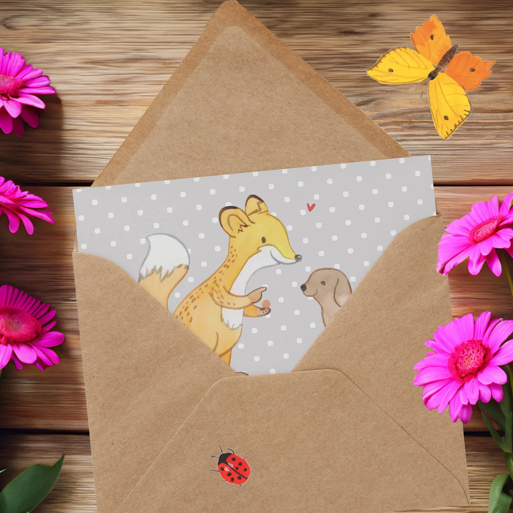 Deluxe Card Fox dog training Grußkarte, faltkarte, Glückwunschkarte, anlasskarte, doppelkarte, Klappkarte, Sport, Dankeschön, Auszeichnung, Hobby, Geschenk, Sportler, Schenken, Gewinn, Sportart, Danke, Welpenschule, Hundetraining, Hundeerziehung, Hundeprüfung, Hundeschule