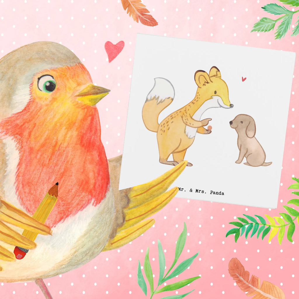 Deluxe Card Fox dog training Grußkarte, faltkarte, Glückwunschkarte, anlasskarte, doppelkarte, Klappkarte, Sport, Dankeschön, Auszeichnung, Hobby, Geschenk, Sportler, Schenken, Gewinn, Sportart, Danke, Welpenschule, Hundetraining, Hundeerziehung, Hundeprüfung, Hundeschule