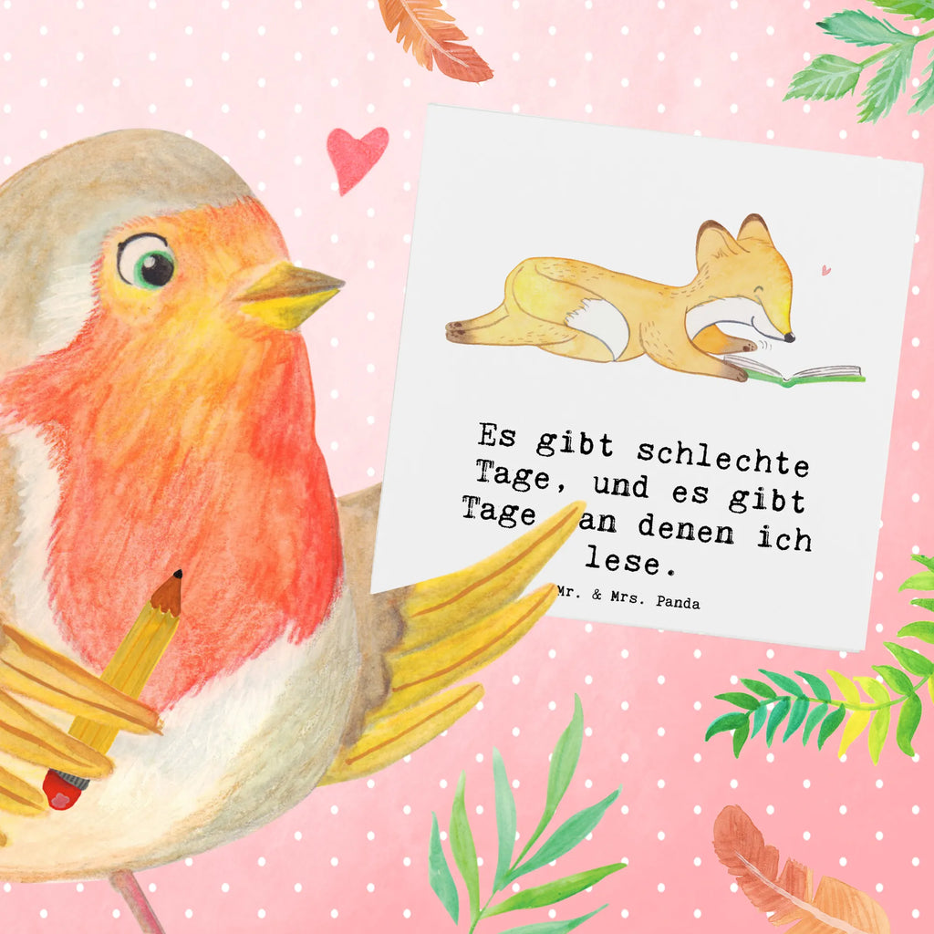 Deluxe Karte Fuchs Lesen Geburtstagskarte, Klappkarte, Hochzeitskarte, Grußkarte, Karte, Einladungskarte, Hochwertige Klappkarte, Glückwunschkarte, Hochwertige Grußkarte, Geschenk, Sport, Sportart, Hobby, Schenken, Danke, Dankeschön, Auszeichnung, Gewinn, Sportler, lesen, Bücher lesen, Bücherwurm