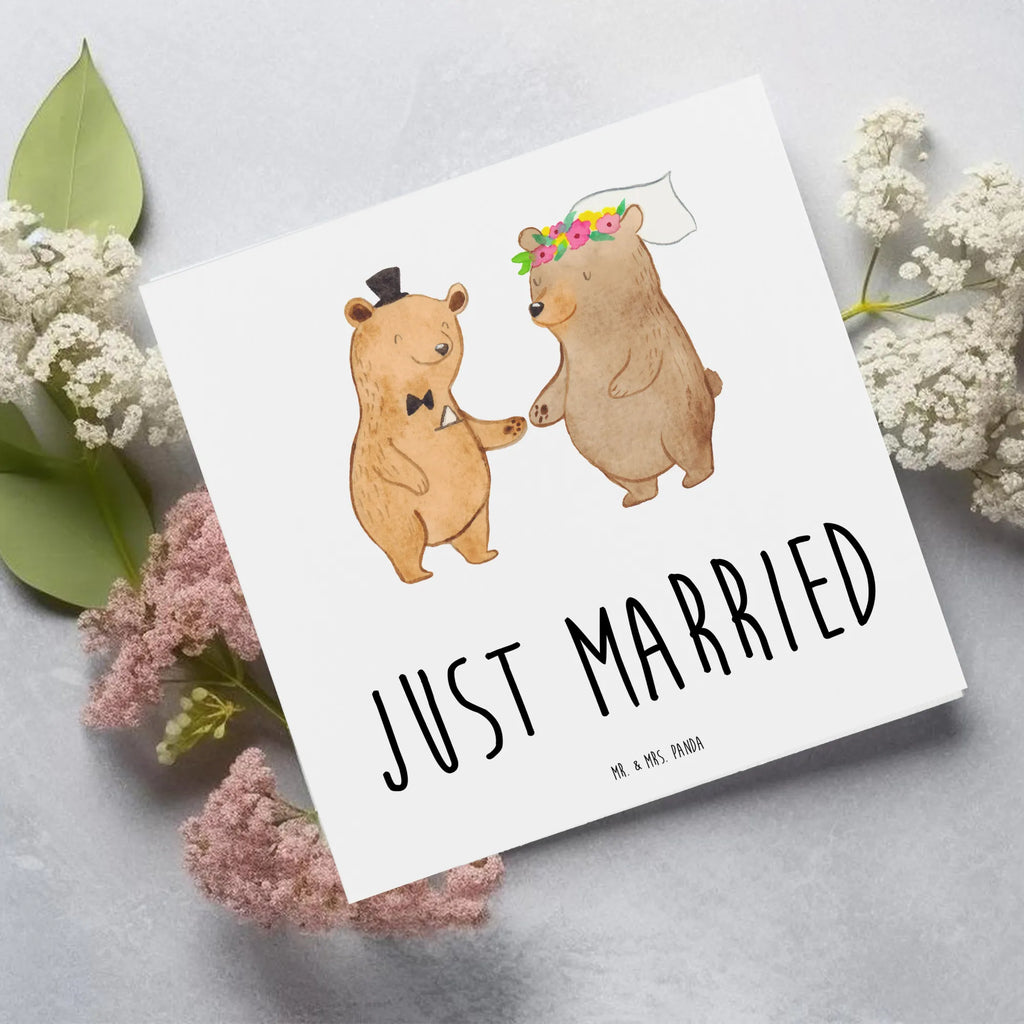 Deluxe Karte Bären Heirat Glückwunschkarte, Geburtstagskarte, Grußkarte, Hochwertige Grußkarte, Hochzeitskarte, Klappkarte, Karte, Einladungskarte, Hochwertige Klappkarte, Hochzeit, Hochzeitsgeschenk, Ehe, Hochzeitsfeier, Trauung, Trauungsgeschenk, Verlobungsfeier, Verlobungsgeschenk, Hochzeitsgeschenkideen, Hochzeitsgeschenke für Brautpaar, Hochzeitstag, Geschenk zur Hochzeit