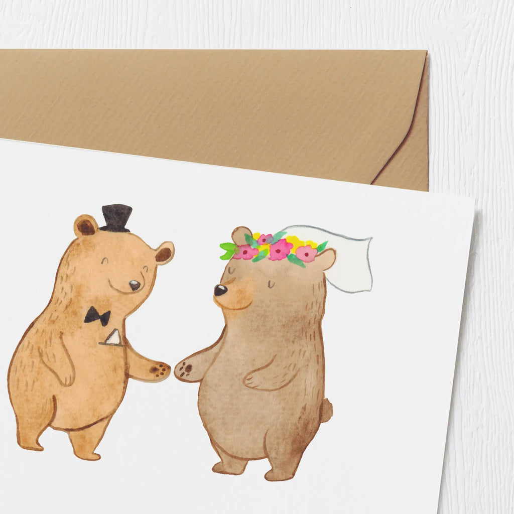 Deluxe Karte Bären Heirat Glückwunschkarte, Geburtstagskarte, Grußkarte, Hochwertige Grußkarte, Hochzeitskarte, Klappkarte, Karte, Einladungskarte, Hochwertige Klappkarte, Hochzeit, Hochzeitsgeschenk, Ehe, Hochzeitsfeier, Trauung, Trauungsgeschenk, Verlobungsfeier, Verlobungsgeschenk, Hochzeitsgeschenkideen, Hochzeitsgeschenke für Brautpaar, Hochzeitstag, Geschenk zur Hochzeit