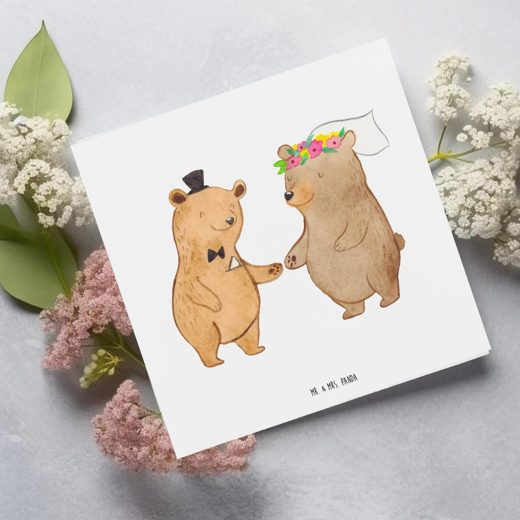 Deluxe Karte Bären Heirat Glückwunschkarte, Geburtstagskarte, Grußkarte, Hochwertige Grußkarte, Hochzeitskarte, Klappkarte, Karte, Einladungskarte, Hochwertige Klappkarte, Hochzeit, Hochzeitsgeschenk, Ehe, Hochzeitsfeier, Trauung, Trauungsgeschenk, Verlobungsfeier, Verlobungsgeschenk, Hochzeitsgeschenkideen, Hochzeitsgeschenke für Brautpaar, Hochzeitstag, Geschenk zur Hochzeit
