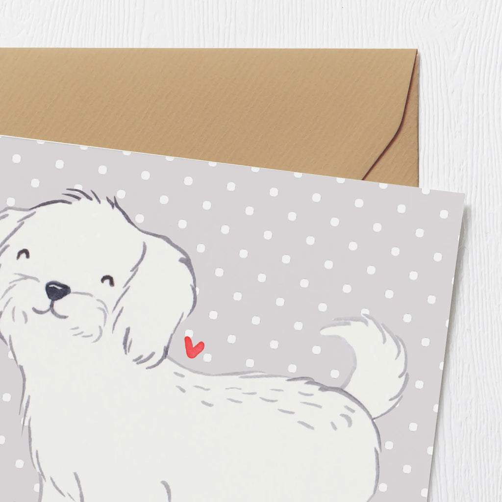 Deluxe Karte Malteser Lebensretter Hochwertige Grußkarte, Karte, Hochzeitskarte, Geburtstagskarte, Klappkarte, Glückwunschkarte, Einladungskarte, Hochwertige Klappkarte, Grußkarte, Hund, Hunderasse, Rassehund, Hundebesitzer, Geschenk, Tierfreund, Schenken, Welpe, Malteser