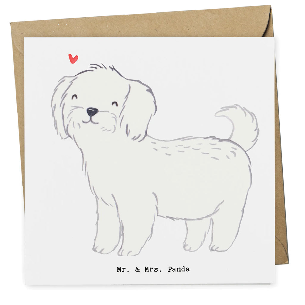 Deluxe Karte Malteser Lebensretter Hochwertige Grußkarte, Karte, Hochzeitskarte, Geburtstagskarte, Klappkarte, Glückwunschkarte, Einladungskarte, Hochwertige Klappkarte, Grußkarte, Hund, Hunderasse, Rassehund, Hundebesitzer, Geschenk, Tierfreund, Schenken, Welpe, Malteser