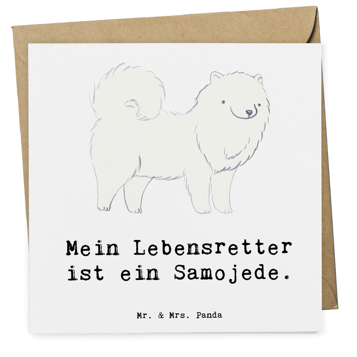 Deluxe Card Samoyed Lifesaver gift, animal lover, giving, dog breed, purebred dog, dog owner, puppy