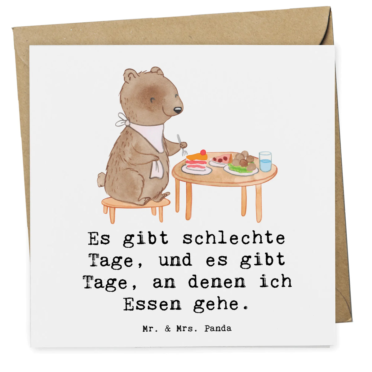 Deluxe Card bear to eat out giving, Gift, thank you, award, profit, athlete, dining out, Eating out
