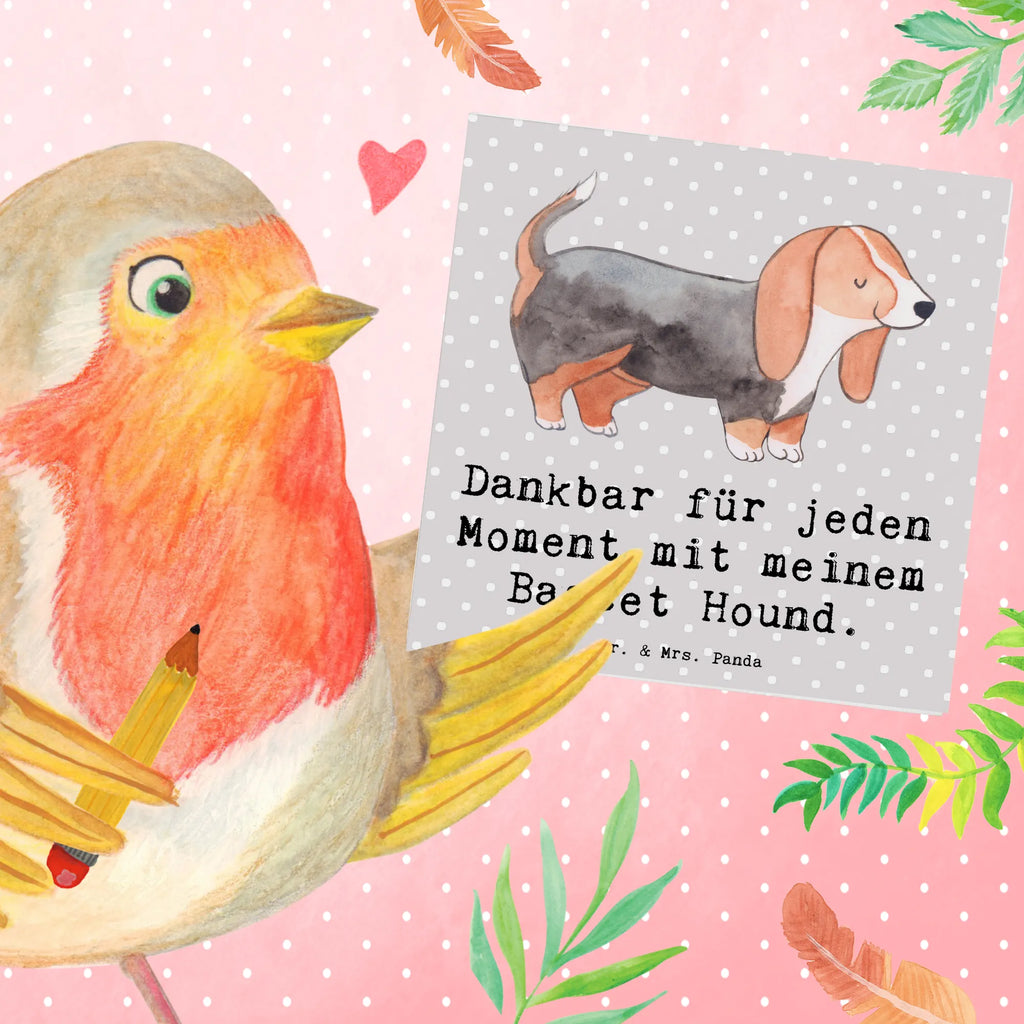 Deluxe Karte Basset Hound Moment Grußkarte, Geburtstagskarte, Hochwertige Klappkarte, Hochwertige Grußkarte, Karte, Einladungskarte, Glückwunschkarte, Klappkarte, Hochzeitskarte, Hund, Hunderasse, Rassehund, Hundebesitzer, Geschenk, Tierfreund, Schenken, Welpe, Basset Hound, Basset