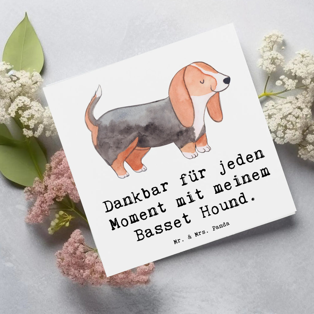 Deluxe Karte Basset Hound Moment Grußkarte, Geburtstagskarte, Hochwertige Klappkarte, Hochwertige Grußkarte, Karte, Einladungskarte, Glückwunschkarte, Klappkarte, Hochzeitskarte, Hund, Hunderasse, Rassehund, Hundebesitzer, Geschenk, Tierfreund, Schenken, Welpe, Basset Hound, Basset