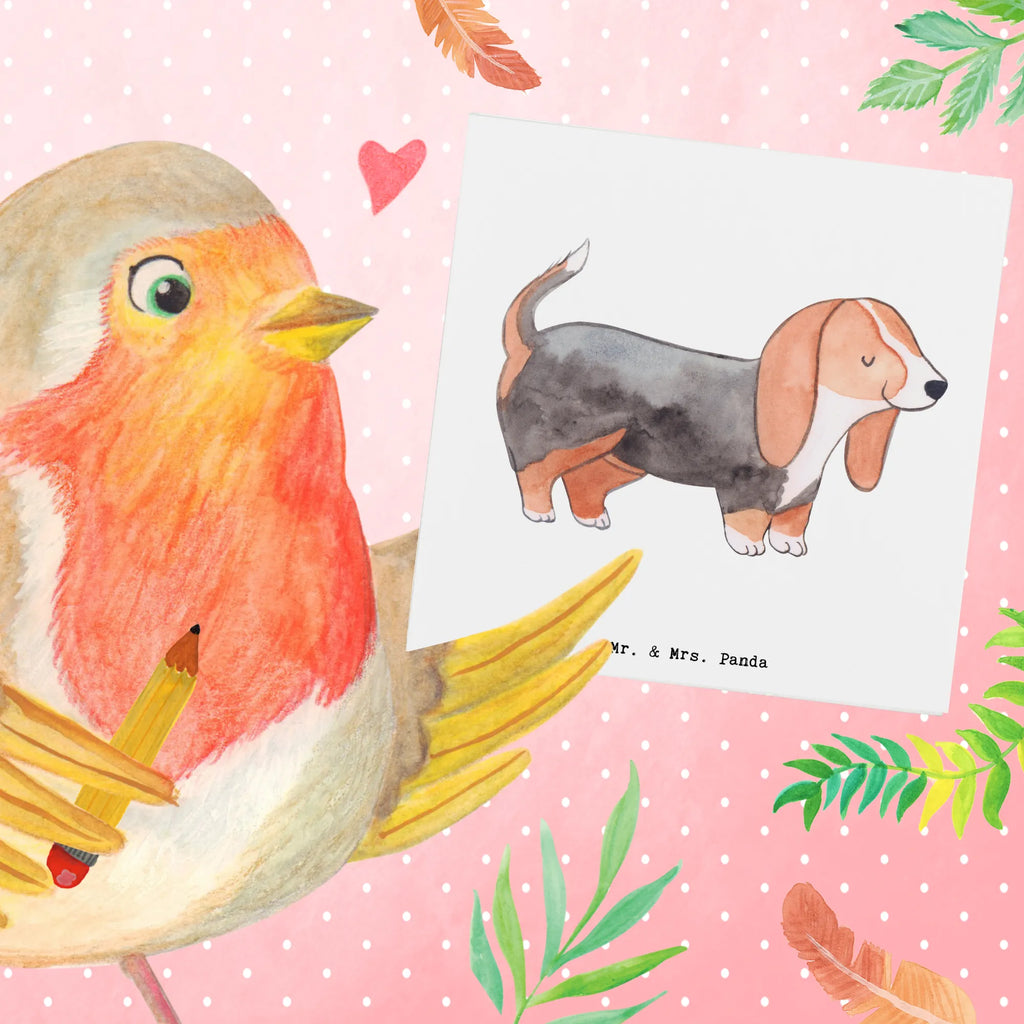 Deluxe Karte Basset Hound Moment Grußkarte, Geburtstagskarte, Hochwertige Klappkarte, Hochwertige Grußkarte, Karte, Einladungskarte, Glückwunschkarte, Klappkarte, Hochzeitskarte, Hund, Hunderasse, Rassehund, Hundebesitzer, Geschenk, Tierfreund, Schenken, Welpe, Basset Hound, Basset