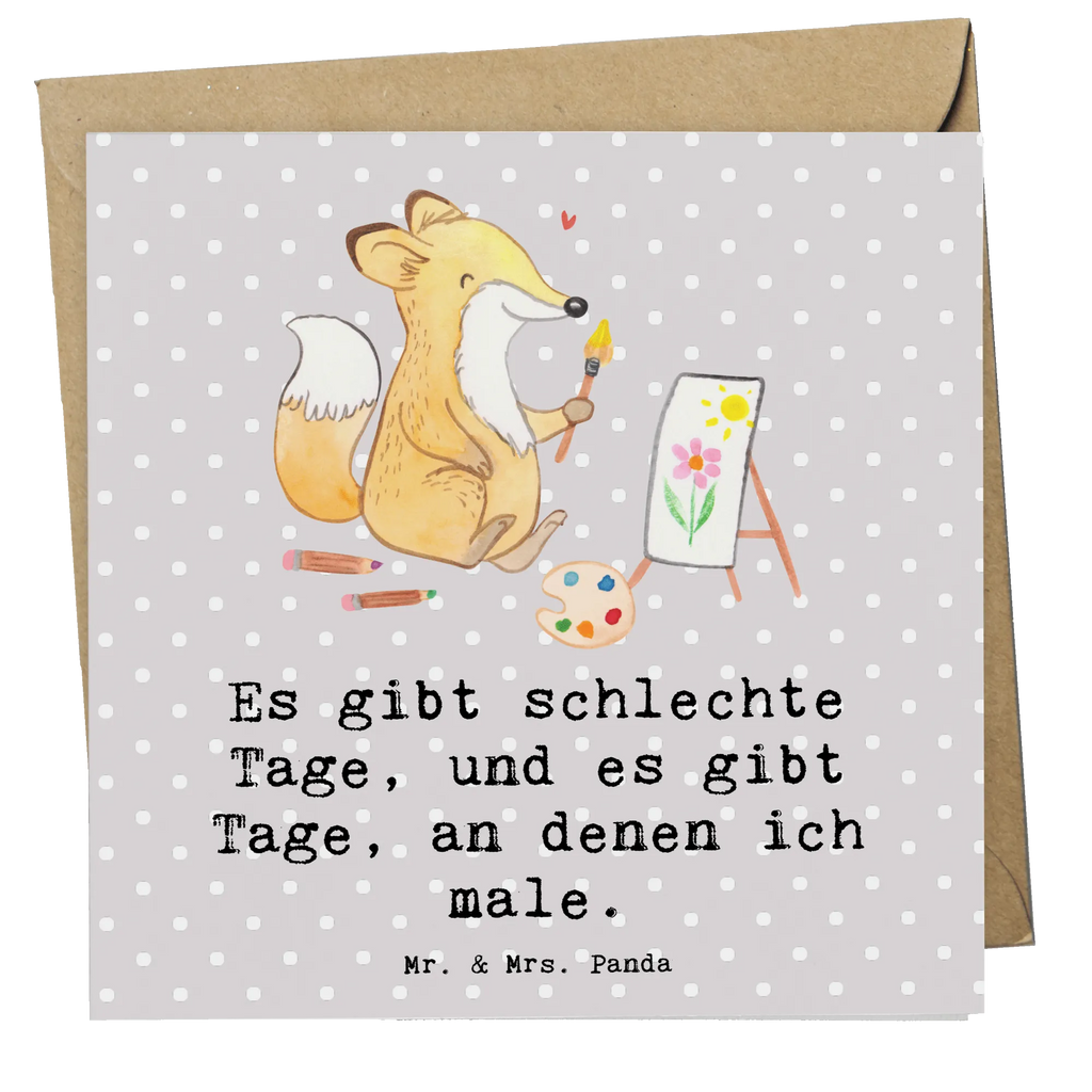 Deluxe Card Fox To paint Geschenkkarte, Einladungskarte, lustige karten, Gutscheinkarte, Glückwunschkarte, Klappkarte, Karte, Hochwertige Klappkarte, Hochzeitskarte, Grußkarte, abschiedskarte, quadratische karte, Dankeskarte, geburtskarte, Hochwertige Grußkarte, Geburtstagskarte, sprüche karten, weihnachtskarte, Sportart, Hobby, Danke, Dankeschön, Geschenk, Auszeichnung, Gewinn, Sportler, Schenken, Sport, Zeichnen, Künstler, Hobbyzeichner, Künstlerin, Malen