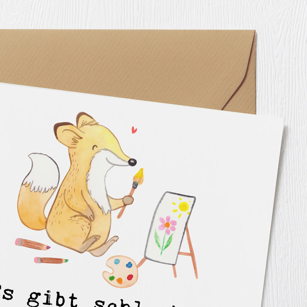 Deluxe Card Fox To paint Geschenkkarte, Einladungskarte, lustige karten, Gutscheinkarte, Glückwunschkarte, Klappkarte, Karte, Hochwertige Klappkarte, Hochzeitskarte, Grußkarte, abschiedskarte, quadratische karte, Dankeskarte, geburtskarte, Hochwertige Grußkarte, Geburtstagskarte, sprüche karten, weihnachtskarte, Sportart, Hobby, Danke, Dankeschön, Geschenk, Auszeichnung, Gewinn, Sportler, Schenken, Sport, Zeichnen, Künstler, Hobbyzeichner, Künstlerin, Malen