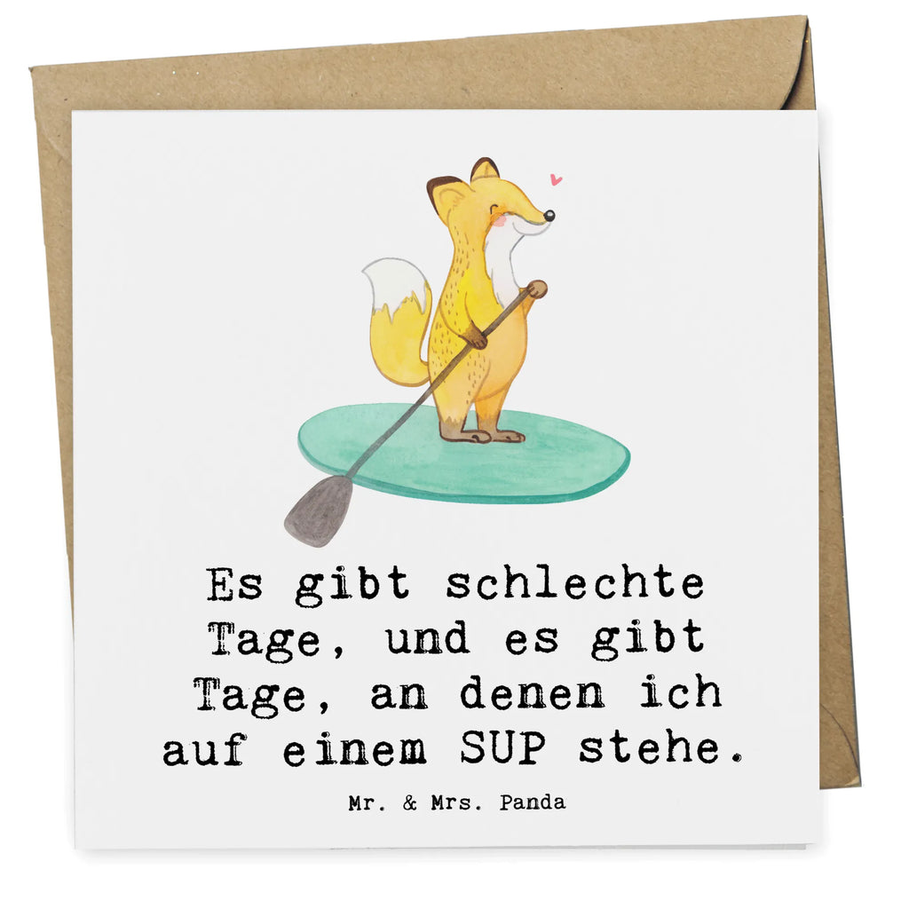 Deluxe Card Fox Stand up paddling Hochwertige Grußkarte, Einladungskarte, Karte, Klappkarte, Geburtstagskarte, Glückwunschkarte, Hochwertige Klappkarte, Grußkarte, Hochzeitskarte, Geschenk, Sport, Sportart, Hobby, Schenken, Danke, Dankeschön, Auszeichnung, Gewinn, Sportler, subben, Stand up paddle, Paddle Boarding, Stand Up Paddling, SUB