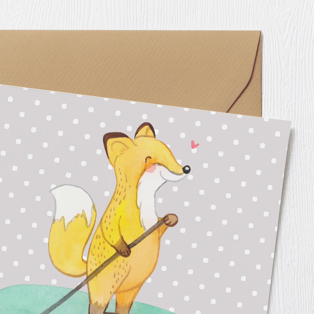 Deluxe Card Fox Stand up paddling Hochwertige Grußkarte, Einladungskarte, Karte, Klappkarte, Geburtstagskarte, Glückwunschkarte, Hochwertige Klappkarte, Grußkarte, Hochzeitskarte, Geschenk, Sport, Sportart, Hobby, Schenken, Danke, Dankeschön, Auszeichnung, Gewinn, Sportler, subben, Stand up paddle, Paddle Boarding, Stand Up Paddling, SUB