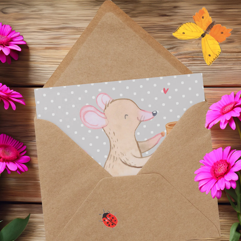 Deluxe Karte Maus Töpfern Karte, Glückwunschkarte, Klappkarte, Einladungskarte, Hochwertige Grußkarte, Hochzeitskarte, Hochwertige Klappkarte, Geburtstagskarte, Grußkarte, Geschenk, Sport, Sportart, Hobby, Schenken, Danke, Dankeschön, Auszeichnung, Gewinn, Sportler, Töpferkurs, Töpferei, Töpfern