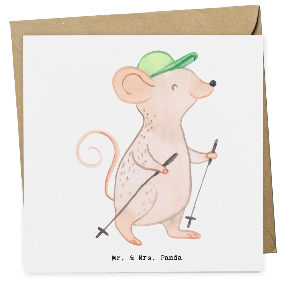 Deluxe Card Mouse walking Hochwertige Grußkarte, Grußkarte, Karte, Geburtstagskarte, Glückwunschkarte, Hochwertige Klappkarte, Einladungskarte, Hochzeitskarte, Klappkarte, Geschenk, Sport, Sportart, Hobby, Schenken, Danke, Dankeschön, Auszeichnung, Gewinn, Sportler, schnelles Gehen, Walking, Spazieren gehen, Walken