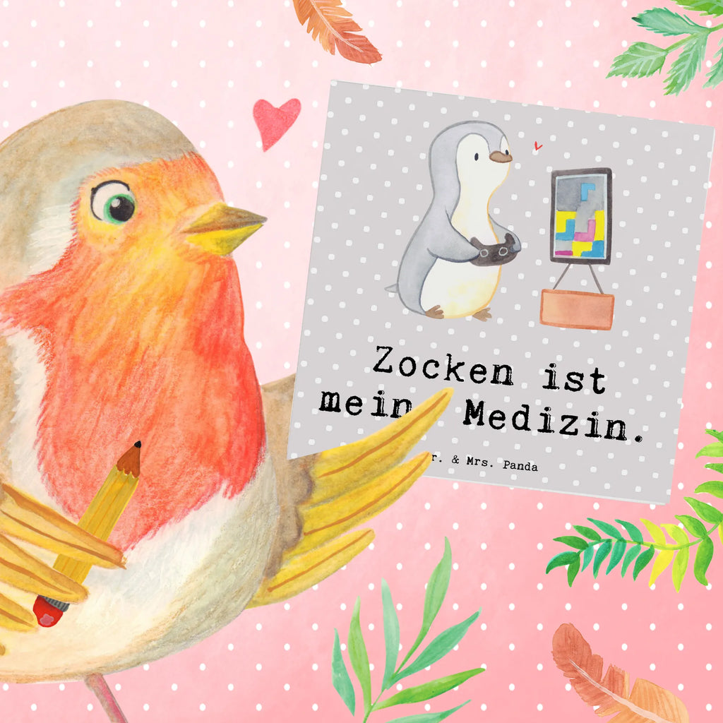 Deluxe Card penguin Gamble Karte, Glückwunschkarte, Hochwertige Grußkarte, Geburtstagskarte, Hochzeitskarte, Grußkarte, Klappkarte, Hochwertige Klappkarte, Einladungskarte, Geschenk, Sport, Sportart, Hobby, Schenken, Danke, Dankeschön, Auszeichnung, Gewinn, Sportler, Videospiele, Videogames, Gaming, Zocken