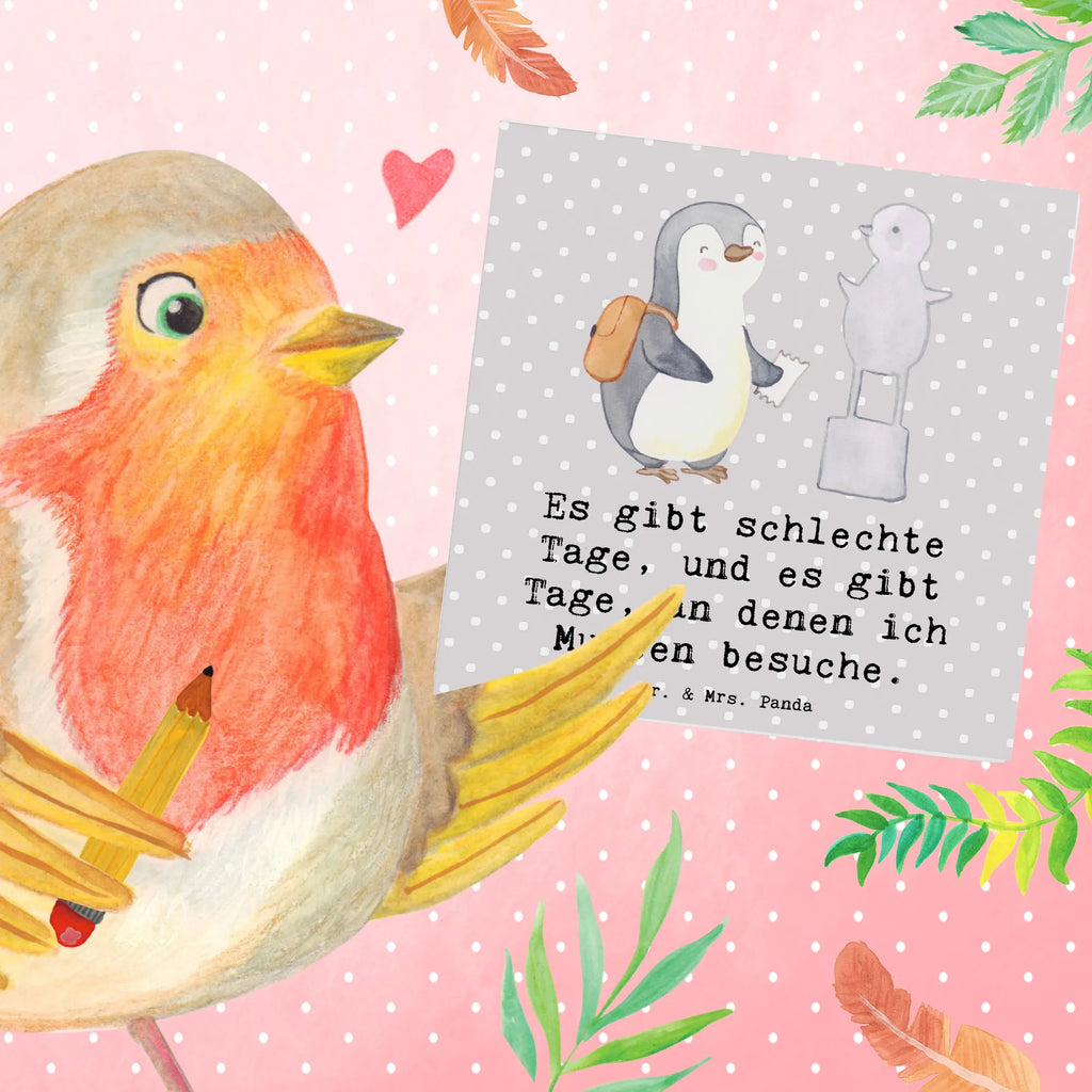 Deluxe Karte Pinguin Museum besuchen Karte, Hochwertige Grußkarte, Hochwertige Klappkarte, Klappkarte, Glückwunschkarte, Geburtstagskarte, Grußkarte, Hochzeitskarte, Einladungskarte, Geschenk, Sport, Sportart, Hobby, Schenken, Danke, Dankeschön, Auszeichnung, Gewinn, Sportler, Museum besuchen, Museen