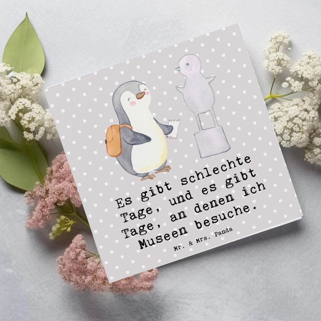 Deluxe Karte Pinguin Museum besuchen Karte, Hochwertige Grußkarte, Hochwertige Klappkarte, Klappkarte, Glückwunschkarte, Geburtstagskarte, Grußkarte, Hochzeitskarte, Einladungskarte, Geschenk, Sport, Sportart, Hobby, Schenken, Danke, Dankeschön, Auszeichnung, Gewinn, Sportler, Museum besuchen, Museen