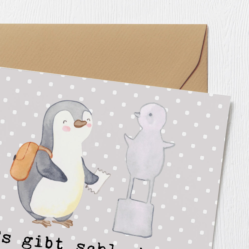 Deluxe Karte Pinguin Museum besuchen Karte, Hochwertige Grußkarte, Hochwertige Klappkarte, Klappkarte, Glückwunschkarte, Geburtstagskarte, Grußkarte, Hochzeitskarte, Einladungskarte, Geschenk, Sport, Sportart, Hobby, Schenken, Danke, Dankeschön, Auszeichnung, Gewinn, Sportler, Museum besuchen, Museen