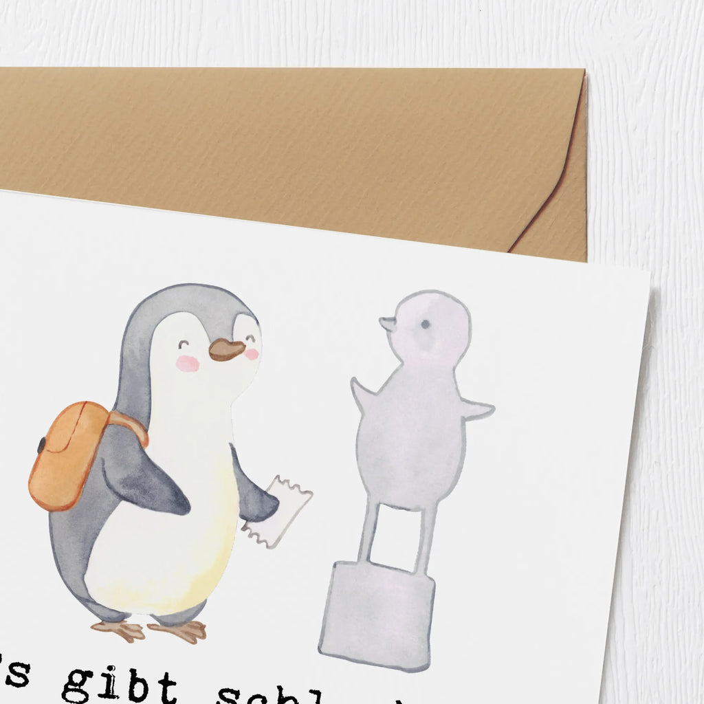 Deluxe Karte Pinguin Museum besuchen Karte, Hochwertige Grußkarte, Hochwertige Klappkarte, Klappkarte, Glückwunschkarte, Geburtstagskarte, Grußkarte, Hochzeitskarte, Einladungskarte, Geschenk, Sport, Sportart, Hobby, Schenken, Danke, Dankeschön, Auszeichnung, Gewinn, Sportler, Museum besuchen, Museen