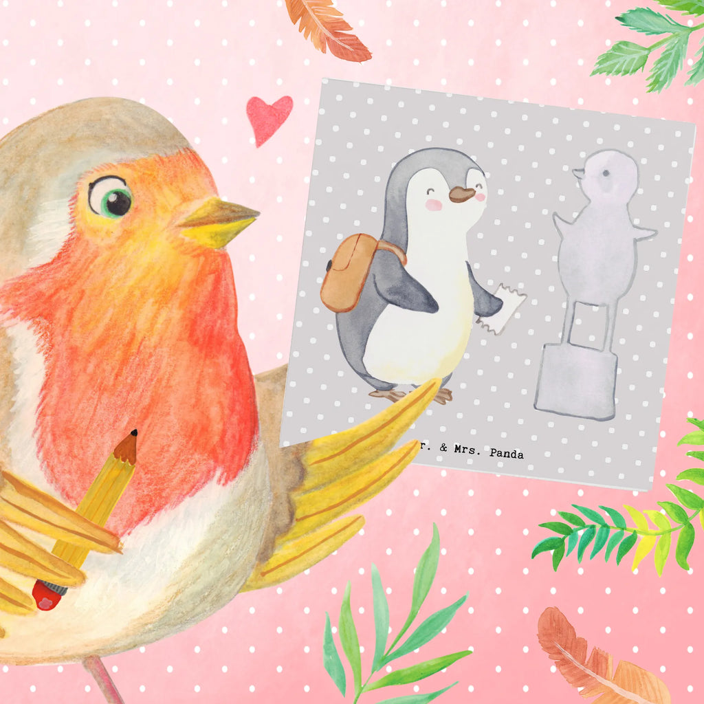 Deluxe Karte Pinguin Museum besuchen Karte, Hochwertige Grußkarte, Hochwertige Klappkarte, Klappkarte, Glückwunschkarte, Geburtstagskarte, Grußkarte, Hochzeitskarte, Einladungskarte, Geschenk, Sport, Sportart, Hobby, Schenken, Danke, Dankeschön, Auszeichnung, Gewinn, Sportler, Museum besuchen, Museen