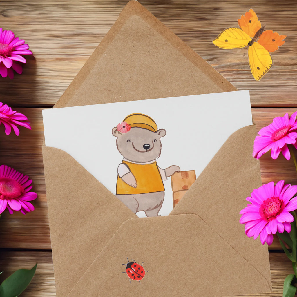 Deluxe Karte Paketzustellerin Herz Hochwertige Grußkarte, Glückwunschkarte, Klappkarte, Hochzeitskarte, Einladungskarte, Karte, Grußkarte, Geburtstagskarte, Hochwertige Klappkarte, Beruf, Ausbildung, Jubiläum, Abschied, Rente, Kollege, Kollegin, Geschenk, Schenken, Arbeitskollege, Mitarbeiter, Firma, Danke, Dankeschön, Zustellservice Pakete, Paketbotin, Paketzustellerin