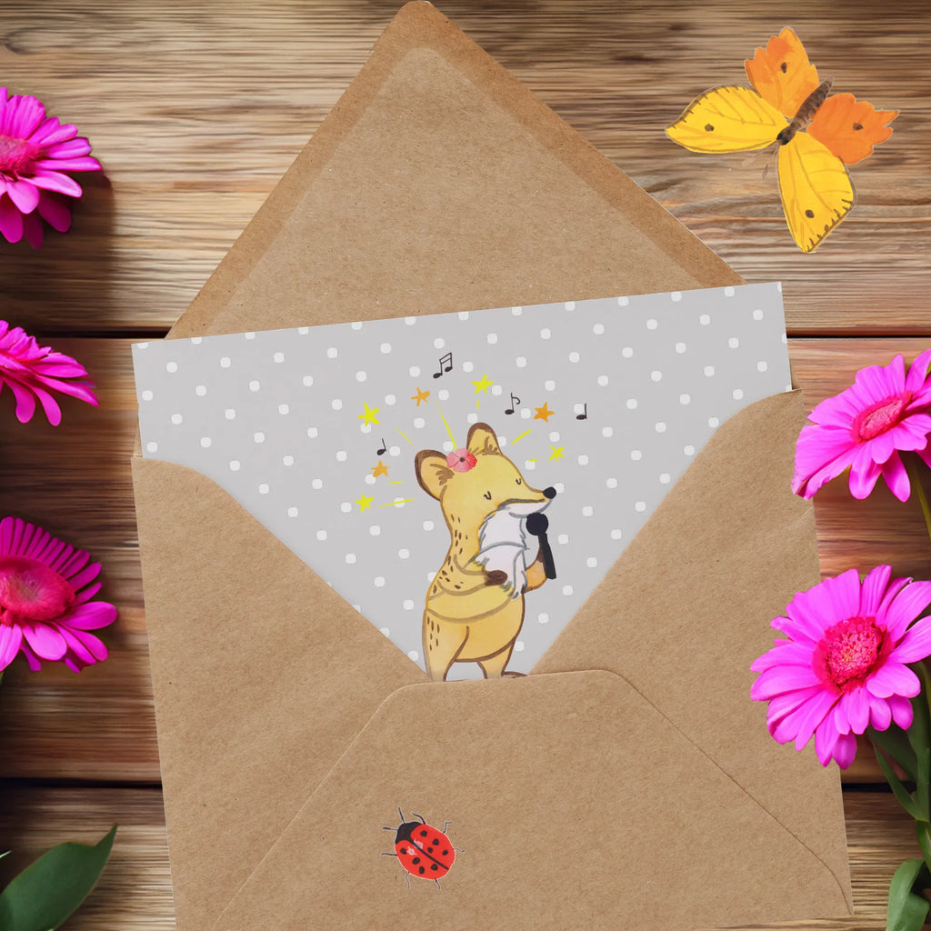 Deluxe Karte Opernsängerin Leidenschaft Grußkarte, Klappkarte, Glückwunschkarte, faltkarte, doppelkarte, anlasskarte, Jubiläum, Beruf, Danke, Abschied, Geschenk, Kollegin, Arbeitskollege, Mitarbeiter, Firma, Rente, Kollege, Ausbildung, Schenken, Dankeschön