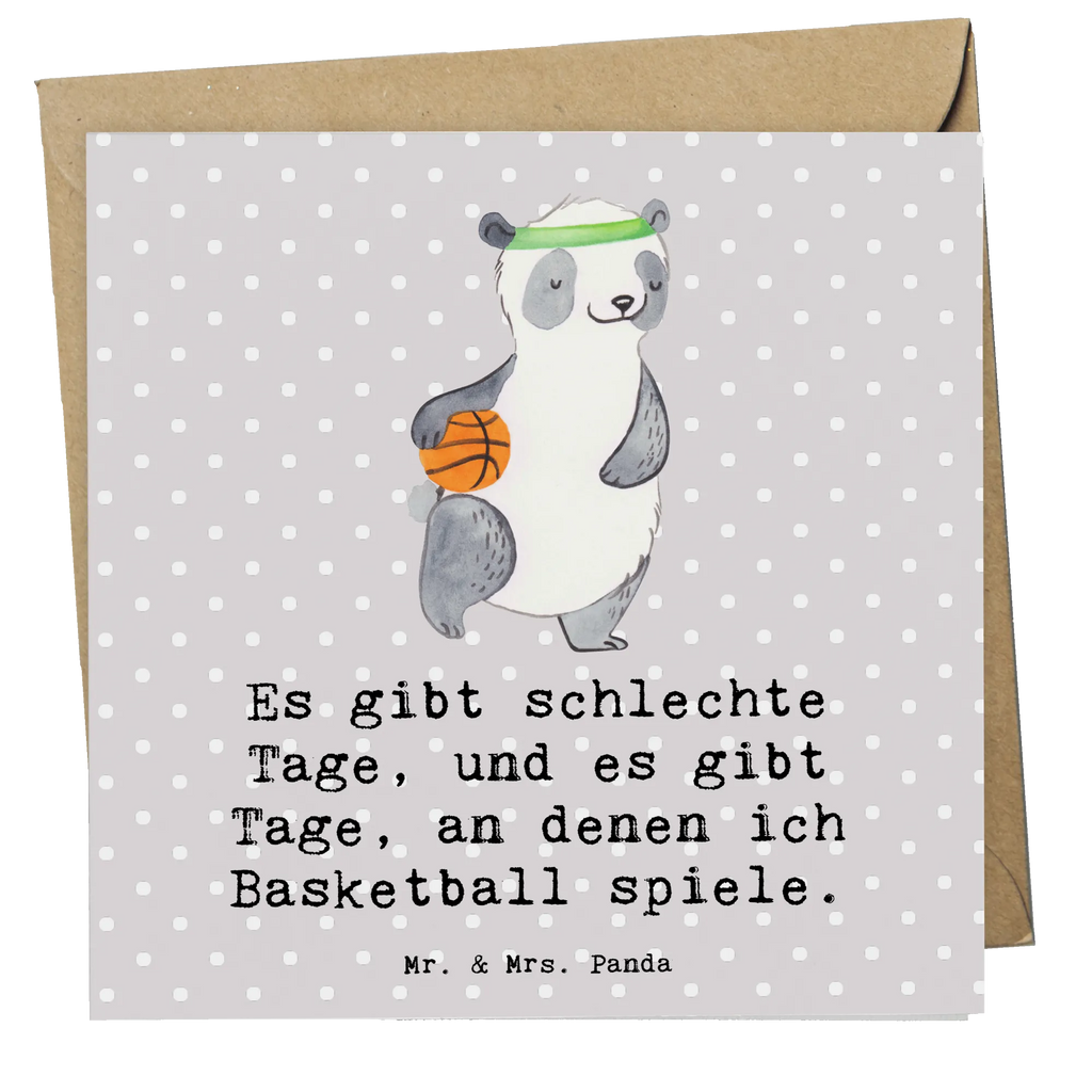 Deluxe Karte Panda Basketball Grußkarte, Einladungskarte, Geburtstagskarte, Klappkarte, Karte, Glückwunschkarte, Hochzeitskarte, Hochwertige Grußkarte, Hochwertige Klappkarte, Geschenk, Sport, Sportart, Hobby, Schenken, Danke, Dankeschön, Auszeichnung, Gewinn, Sportler, Basketball Verein, Basketball Verband, Basketballplatz, Basketball