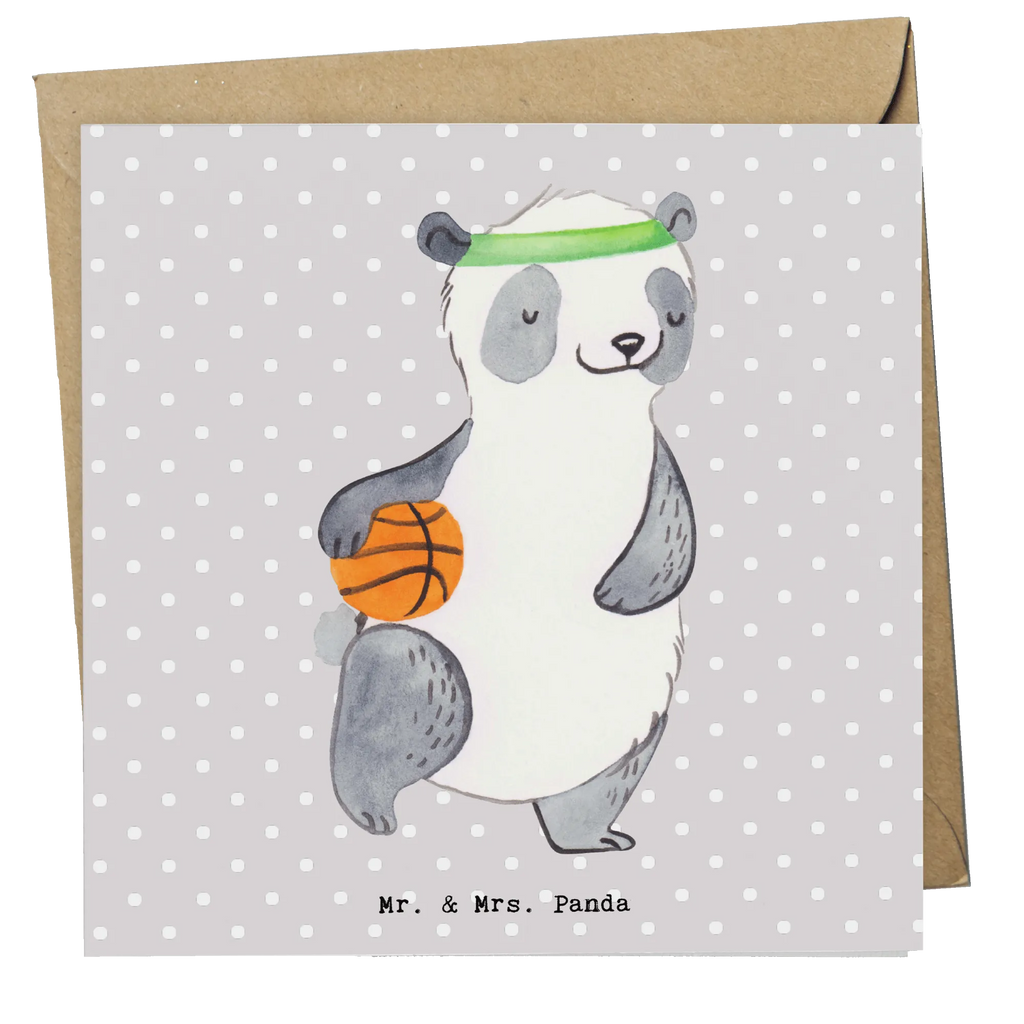 Deluxe Karte Panda Basketball Grußkarte, Einladungskarte, Geburtstagskarte, Klappkarte, Karte, Glückwunschkarte, Hochzeitskarte, Hochwertige Grußkarte, Hochwertige Klappkarte, Geschenk, Sport, Sportart, Hobby, Schenken, Danke, Dankeschön, Auszeichnung, Gewinn, Sportler, Basketball Verein, Basketball Verband, Basketballplatz, Basketball