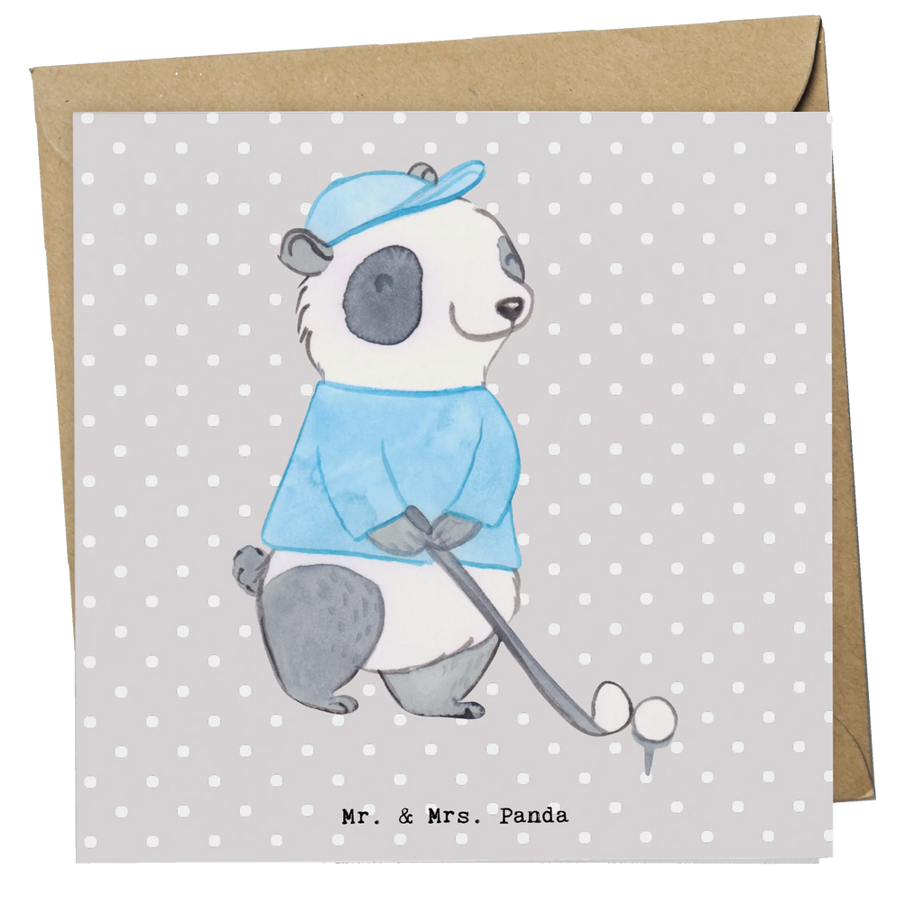 Deluxe Karte Panda Golfen Karte, Grußkarte, Hochwertige Klappkarte, Hochwertige Grußkarte, Hochzeitskarte, Einladungskarte, Geburtstagskarte, Glückwunschkarte, Klappkarte, Geschenk, Sport, Sportart, Hobby, Schenken, Danke, Dankeschön, Auszeichnung, Gewinn, Sportler, Golfturnier, Golfplatz, Golf Verein, Golfen, Golf spielen