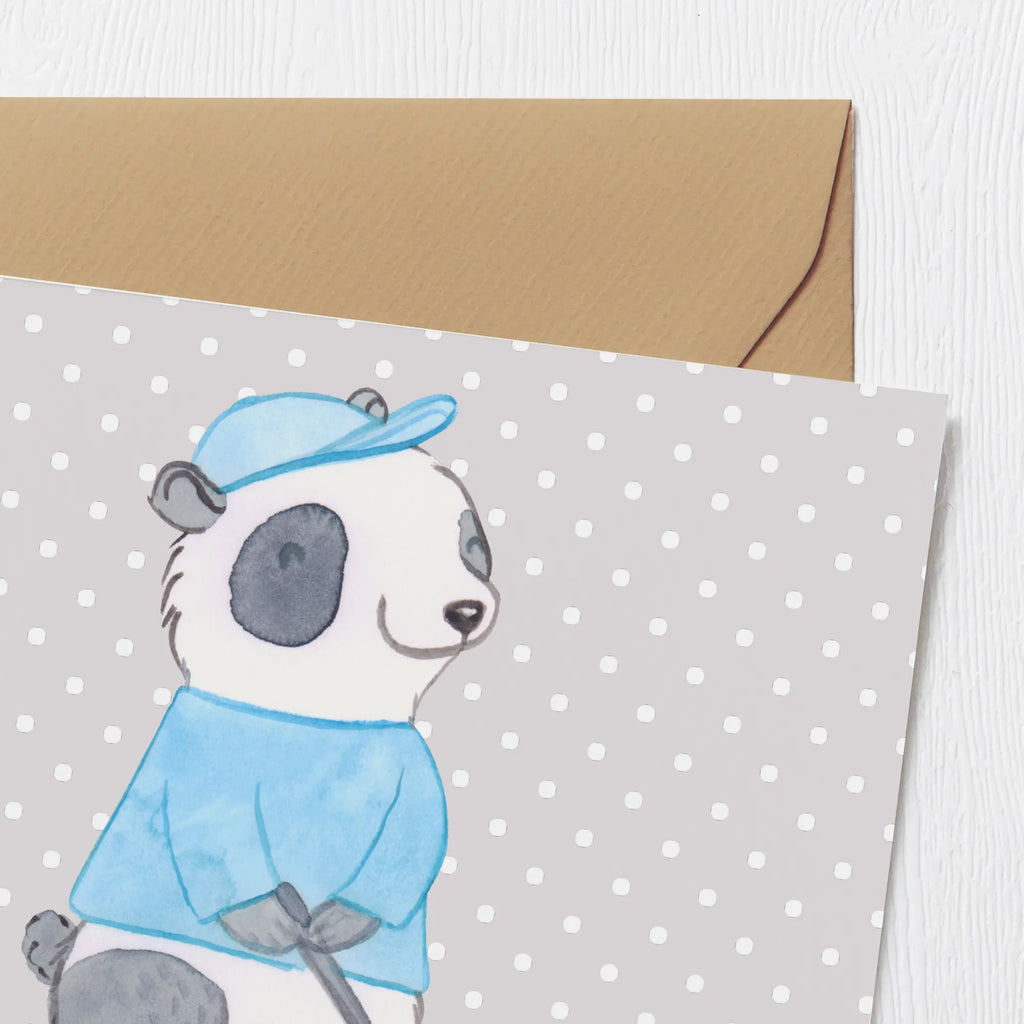 Deluxe Karte Panda Golfen Karte, Grußkarte, Hochwertige Klappkarte, Hochwertige Grußkarte, Hochzeitskarte, Einladungskarte, Geburtstagskarte, Glückwunschkarte, Klappkarte, Geschenk, Sport, Sportart, Hobby, Schenken, Danke, Dankeschön, Auszeichnung, Gewinn, Sportler, Golfturnier, Golfplatz, Golf Verein, Golfen, Golf spielen